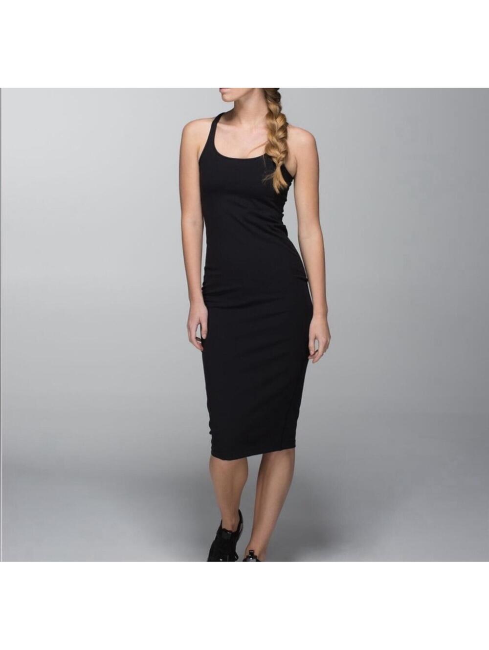 Lululemon Black Racerback Midi Dress Size 6